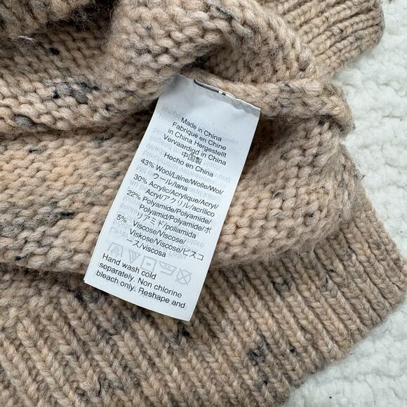 MADEWELL Half Zip Wool Blend Knit Sweater Size M Heathered Pink Popover Pullover - Picture 5 of 9